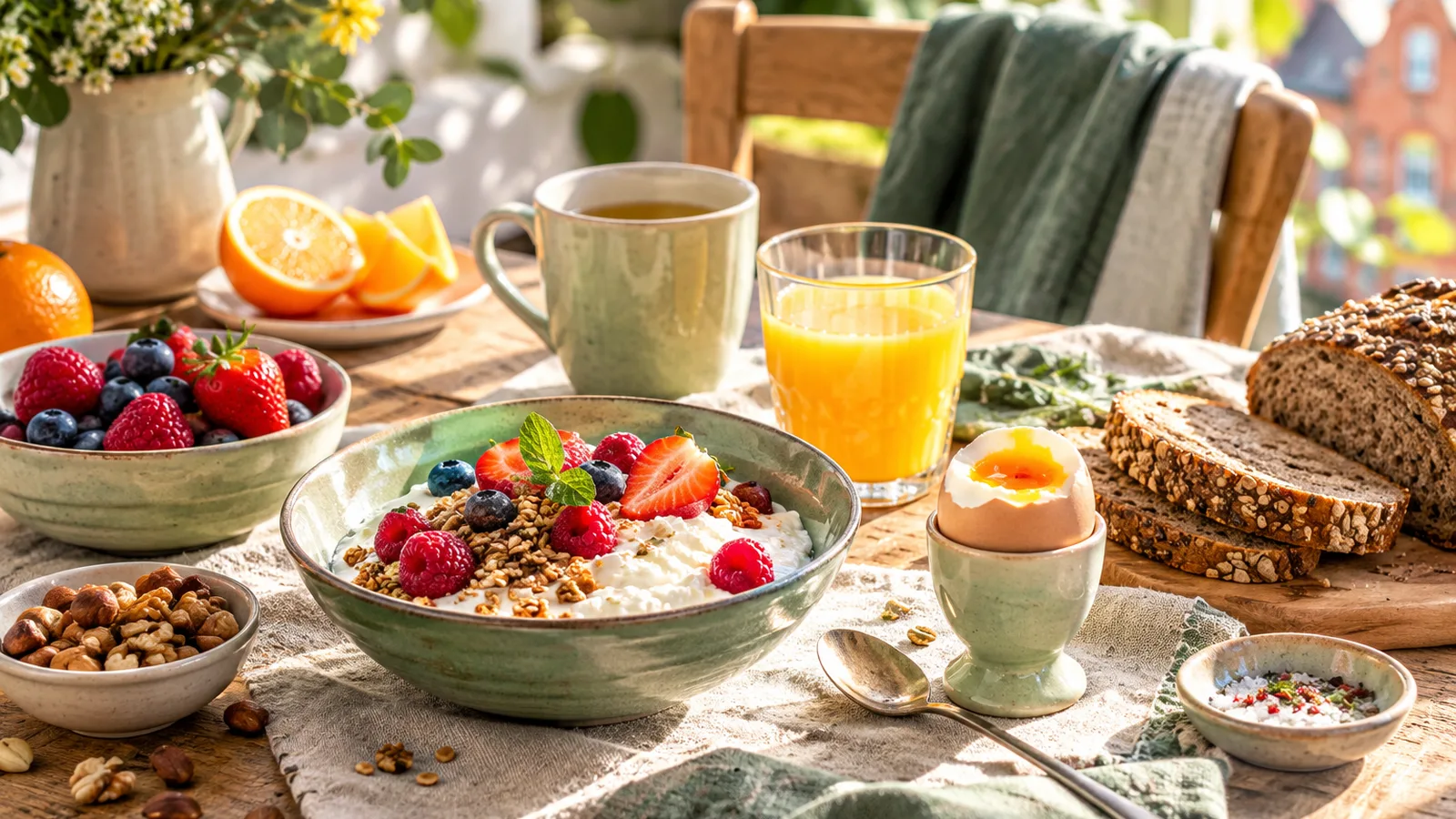 Petit-déjeuner équilibré dans un accompagnement perte de poids
