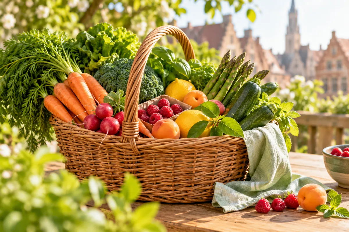 Panier de fruits et légumes de saison